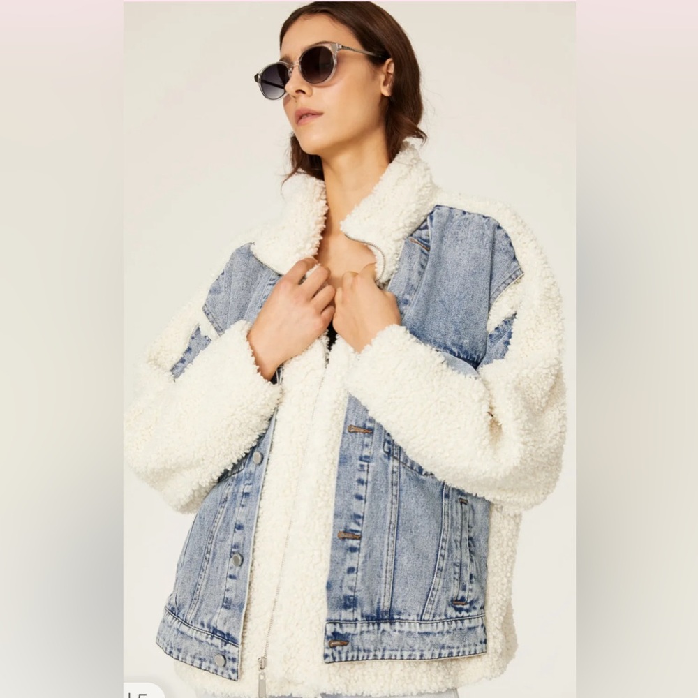 BLANKNYC Denim Sherpa Jacket Size Medium